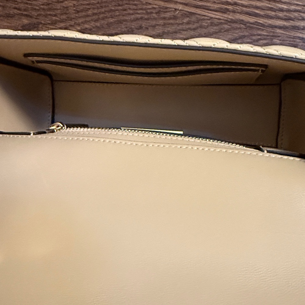 Tory Burch Beige Crossbody or clutch purse with Gold Chain - Picture 11 of 13